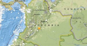 Sismos de magnitud 5,4 y 5 sacuden centro de Colombia