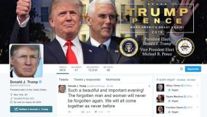 Donald Trump cambió su perfil de Twitter y publicó su primer mensaje tras ganar las elecciones