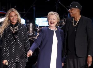 Beyonce y Jay Z protagonizan un concierto en apoyo a Clinton