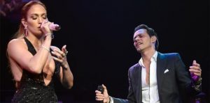 Juntos Jennifer López y Marc Anthony tras el homenaje al cantante