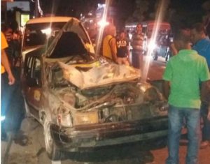 Dos heridos y ocho carros chocados en accidente en avenida 27 de Febrero