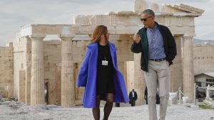 Obama llega a la Acrópolis de Atenas