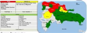 COE coloca cinco provincias en alerta roja 2 en amarilla y 12 en verde