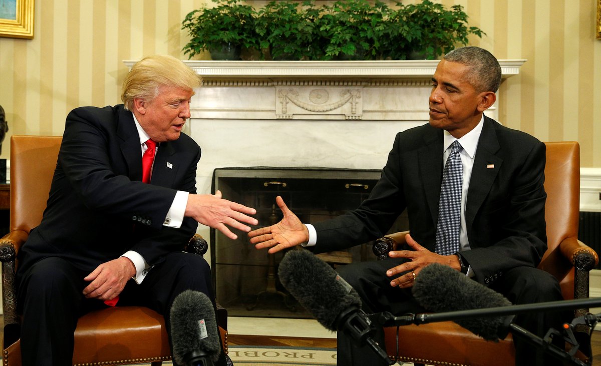 Encuentro histórico: presidentes Obama y Trump reunidos en la Casa Blanca