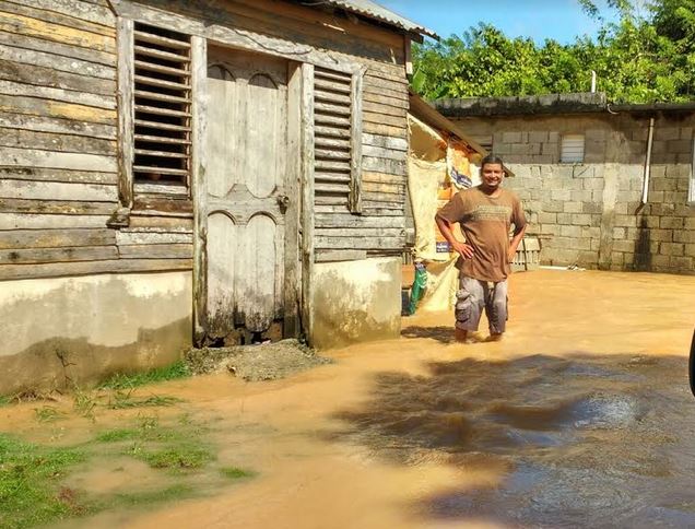 Más de 200 viviendas afectadas por las lluvias en María Trinidad Sánchez