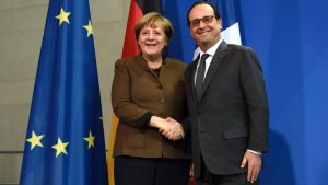 Merkel y Hollande llaman a prorrogar las sanciones económicas a Rusia