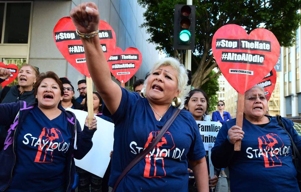 Los inmigrantes toman las calles de Los Ángeles contra Donald Trump
