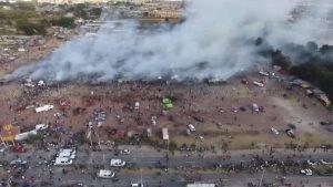 El antes y después de la explosión en un mercado de pirotecnia en México