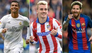 Cristiano, Griezmann y Messi candidatos al mejor jugador de la FIFA
