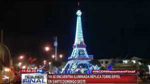 Ya se encuentra iluminada réplica torre Eiffel en SDO