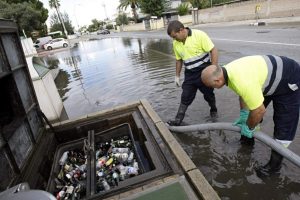 Intensas lluvias provocan inundaciones en sur de España