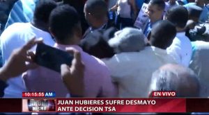 Juan Hubieres sufre desmayo tras conocer lectura de fallo TSA