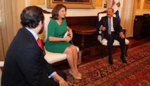 Presidente Medina se reúne con expresidenta de Costa Rica