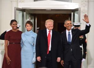 Los Obama y los Trump juntos en la Casa Blanca