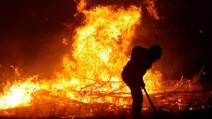 Evacúan a 800 familias por incendio forestal en localidad del sur de Chile