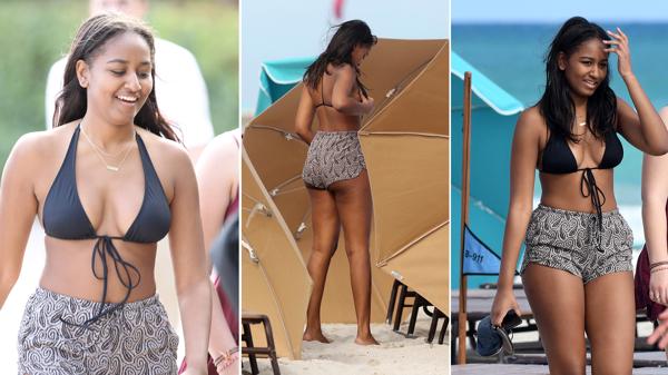Sasha Obama disfruta de las playas de Miami
