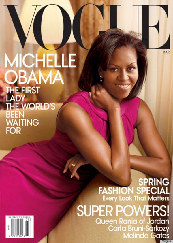 La ex primera dama Michelle Obama, apareció tres veces en la portada de Vogue.