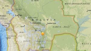 Se registra Sismo de magnitud 6.5 en  Bolivia