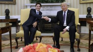 President Donald Trump Canadian Prime Minister Justin Trudeau at the White House, Monday, Feb. 13, 2017, in Washington. (AP Photo/Evan Vucci)