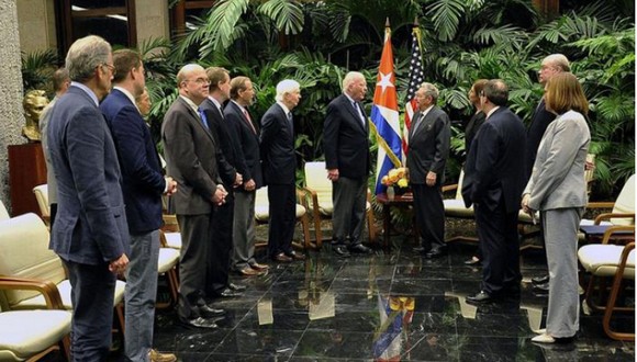 Raúl Castro recibió a delegación del Congreso de EEUU