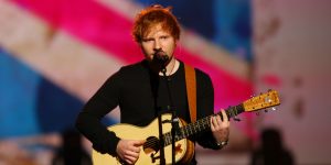 Ed Sheeran performs at the night that changed America: a Grammy salute to the Beatles, on Monday, Jan. 27, 2014, in Los Angeles. (Photo by Zach Cordner/Invision/AP)