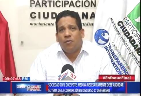 Representantes sociedad civil pide presidente Medina aborde tema de corrupción en su discurso