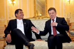 Santos reitera agradecimiento a Correa por apoyo en proceso de paz