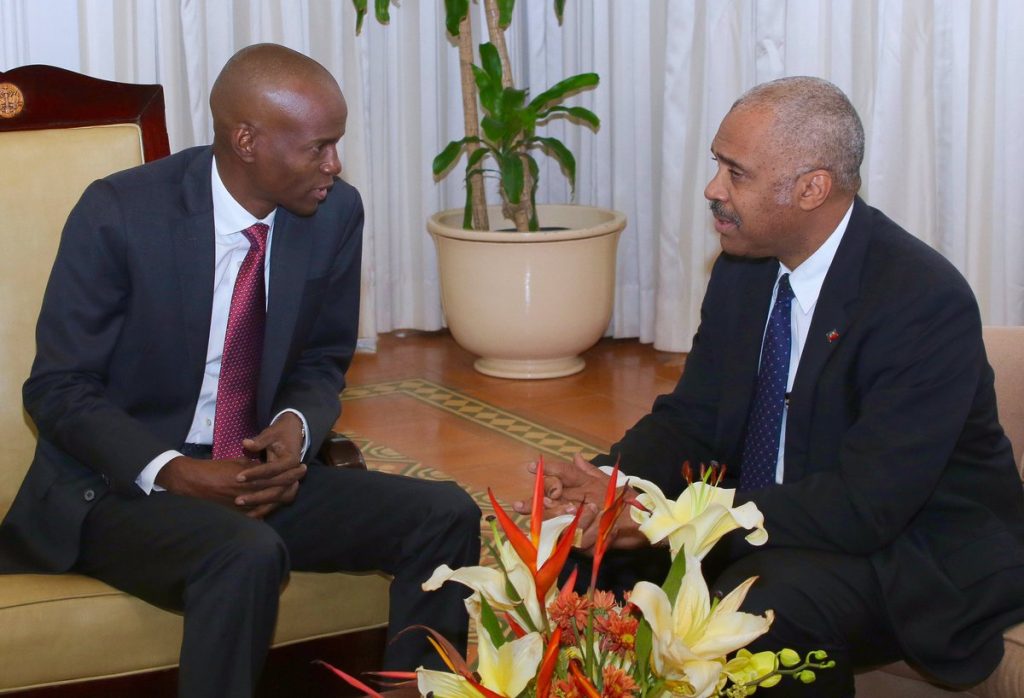 Primero Ministros Jack Guy Lafontant reunido con el presidente Jovenel Moise