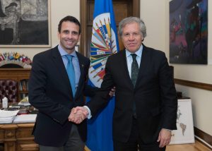 Capriles se reunió con Almagro para pedir aplicación de Carta Democrática