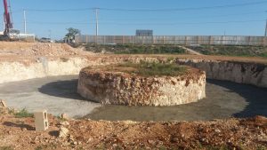 CAASD concluye vaciado base pedestal para tanque Protecto Ciudad Juan Bosch