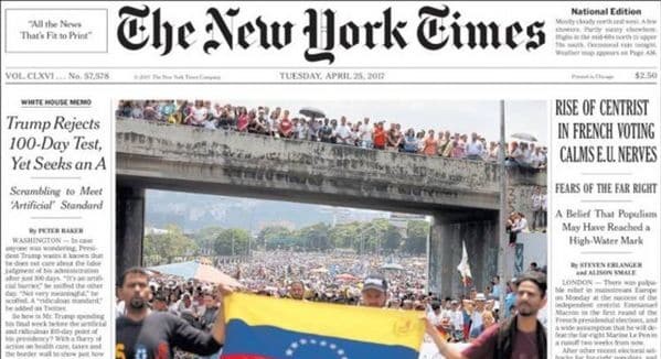 The New York Times: "La lucha por el cambio en Venezuela"