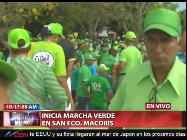 Movimiento Verde marcha en SFM; acusa al presidente Medina de manipular evidencias caso Odebrecht