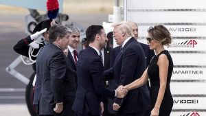Donald Trump llega a Bruselas para participar en la cumbre de la OTAN