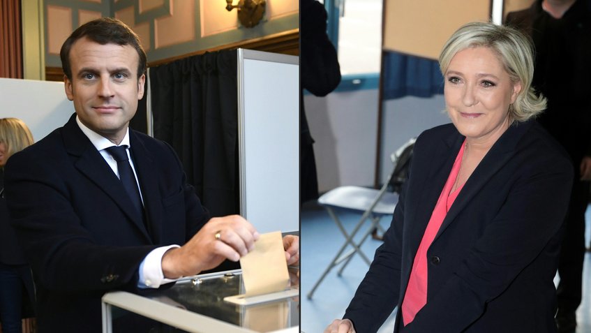 Macron y Le Pen ejercieron su derecho al voto en busca de la presidencia de Francia