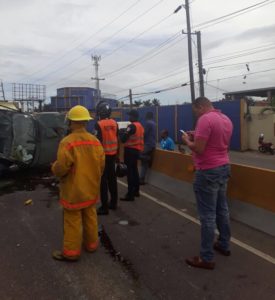 Cámara de vigilancia capta accidente de tránsito en avenida Luperón

