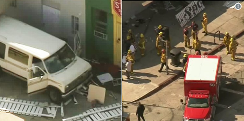 Una camioneta atropella a varios peatones en Los Ángeles