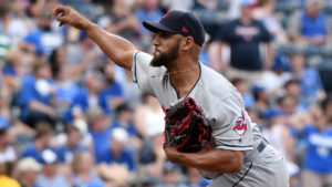 KANSAS CITY, MO -JUNE 3: Danny Salazar #31 of the Cleveland Indians throws in the seventh inning against the Kansas City Royals at Kauffman Stadium on June 3, 2017 in Kansas City, Missouri. (Photo by Ed Zurga/Getty Images)