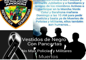 Asociación de Policías convoca a apoyar Marca Verde en Cotuí y Barahona