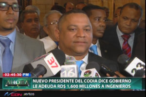 Nuevo presidente del CODIA dice Gobierno adeuda RD$ 1,600 millones a ingenieros