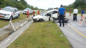 Reportan un muerto y un herido en accidente de tránsito en Autovía del Coral 