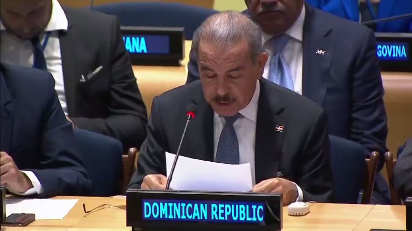 Presidente Medina pronuncia discurso en asamblea ONU