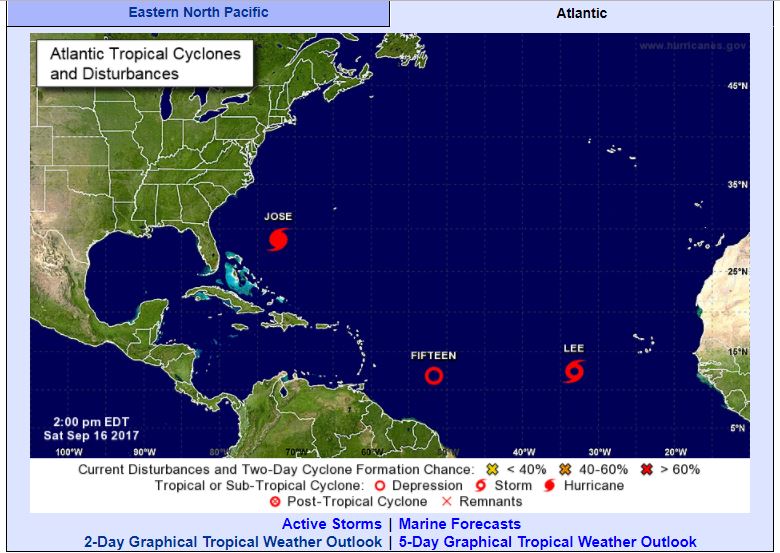 Se forma tormenta tropical Lee en el Atlántico