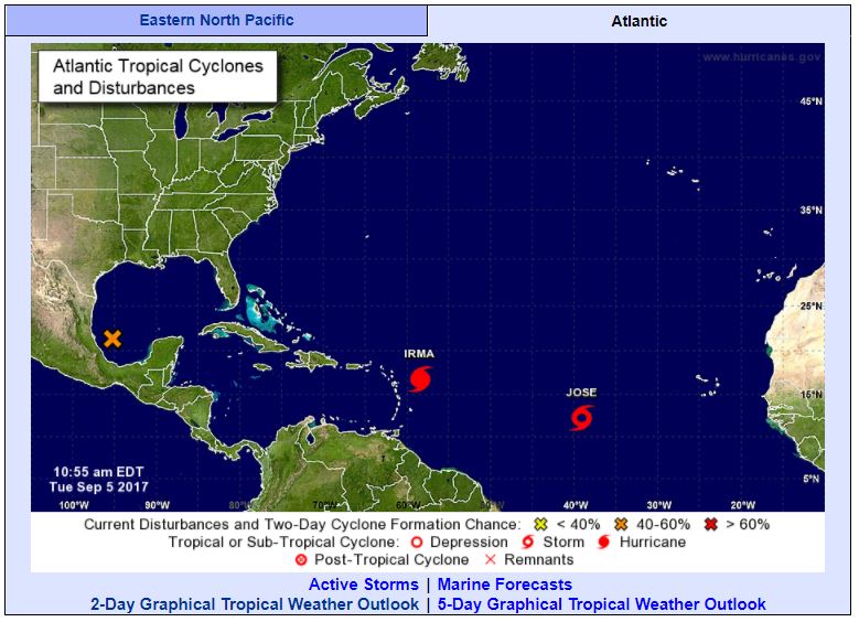 Se forma tormenta tropical José en aguas del Atlántico