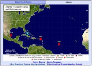 José podría ser huracán la noche del miércoles; se forma tormenta Katia