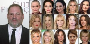 El productor Harvey Weinstein y 15 de las mujeres que le han acusado de abuso sexual