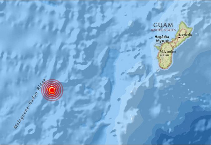 Un terremoto de magnitud 5,8 se produce cerca de la isla de Guam