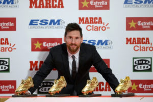 Messi recibe su cuarta Bota de Oro como mejor goleador