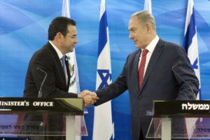 Presidente de Guatemala anuncia traslado de embajada en Israel a Jerusalén