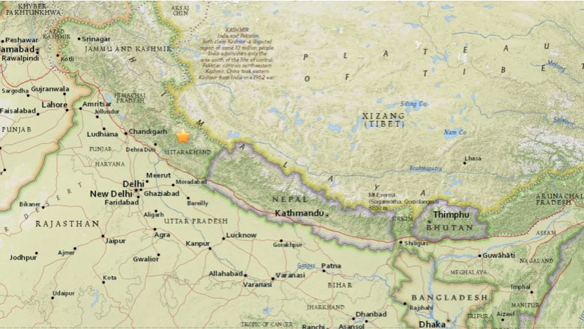 Se produce sismo de magnitud 5,1 en la India