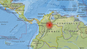 Se registra sismo de magnitud 5,4 en Colombia
